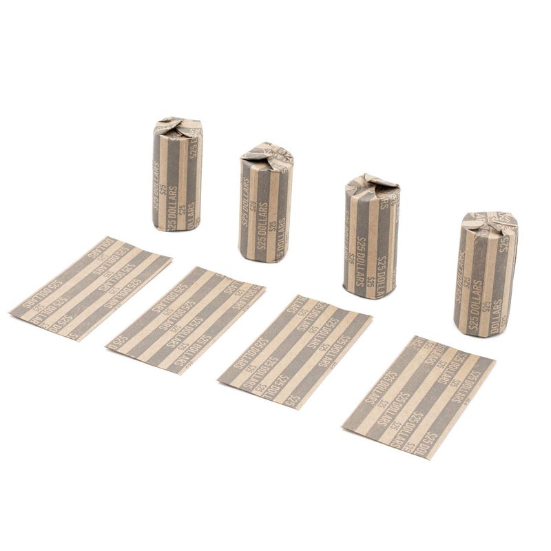 CAROUSELCHECKS Sacagawea Dollar Coin Wrappers, 100 Flat Striped Coin Wrappers - Image 3